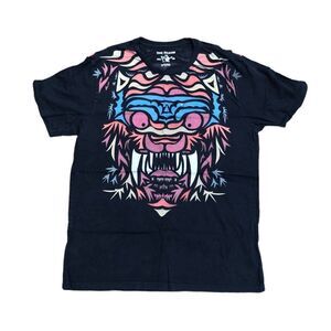 TRUE Religion T Shirt Dragon Fashion Black Large